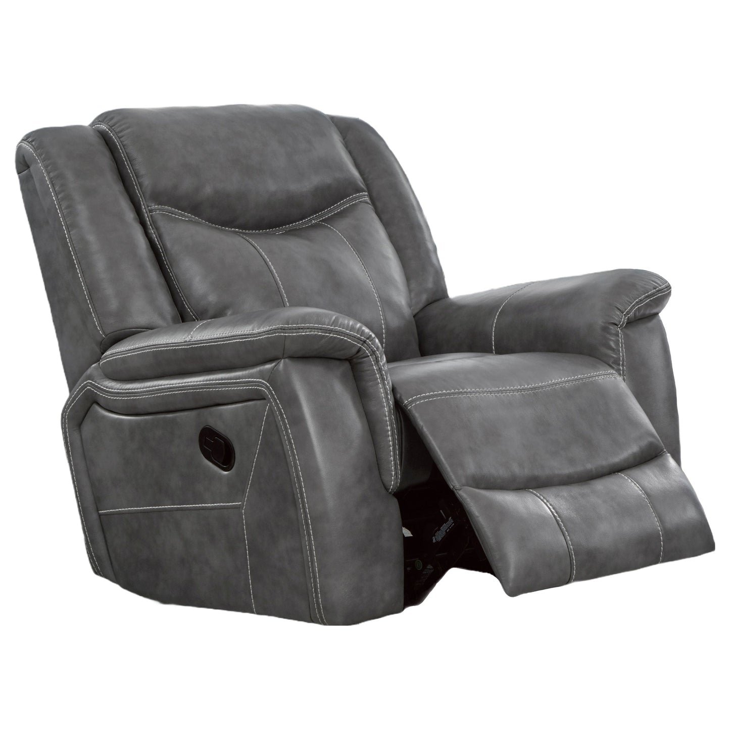 Conrad Upholstered Motion Glider Recliner Grey