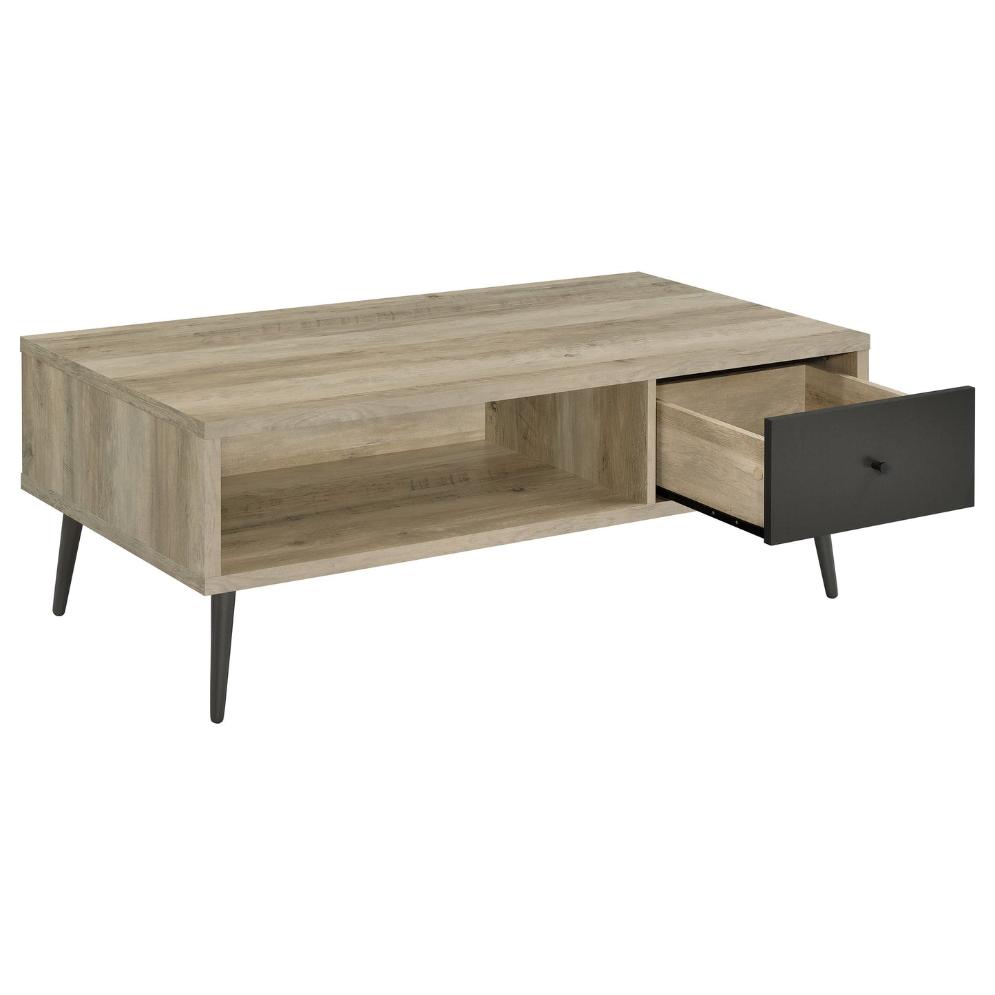 Welsh1-drawer Rectangular Engineered Wood Coffee Table With Storage Shelf Antique Pine and Grey