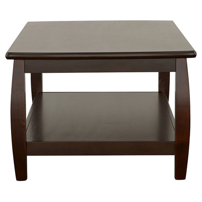 Dixon Rectangular Coffee Table with Lower Shelf Espresso