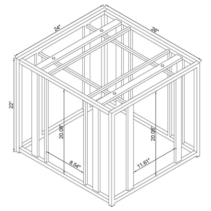 Adri Rectangular Glass Top End Table Clear and Black Nickel