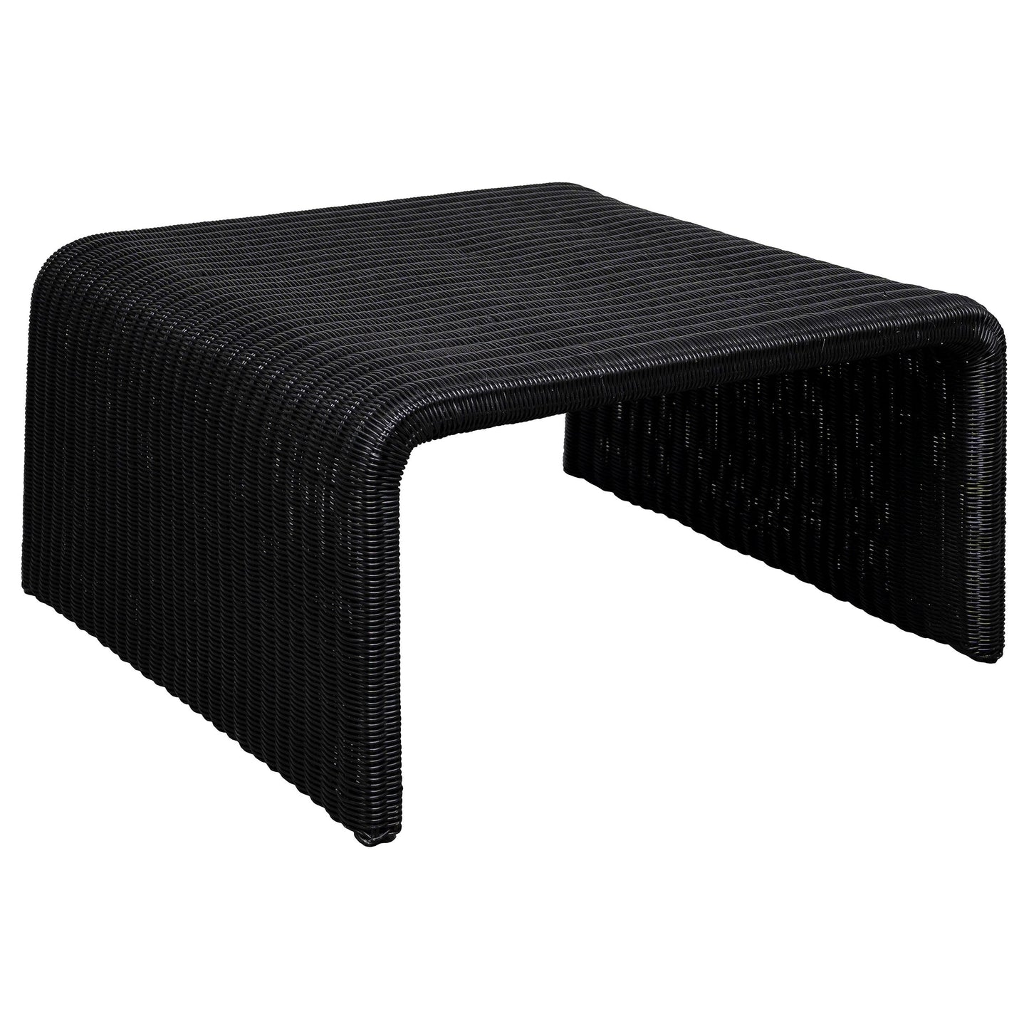 Cahya Woven Rattan Sqaure Coffee Table Black