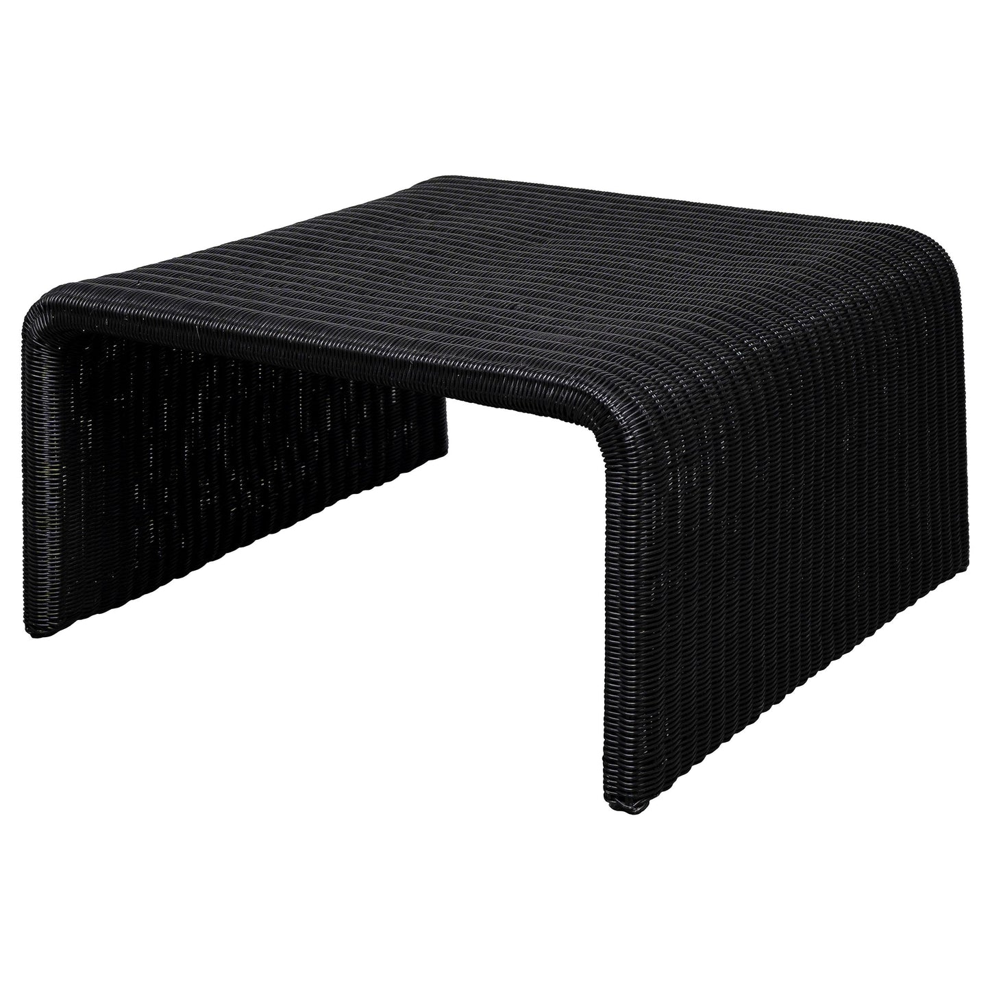 Cahya Woven Rattan Sqaure Coffee Table Black