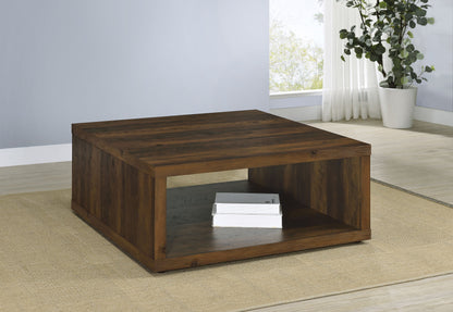 Frisco Square Engineered Wood Coffee Table Dark Pine