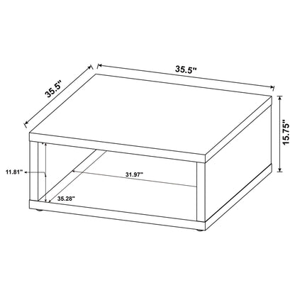 Frisco Square Engineered Wood Coffee Table Dark Pine