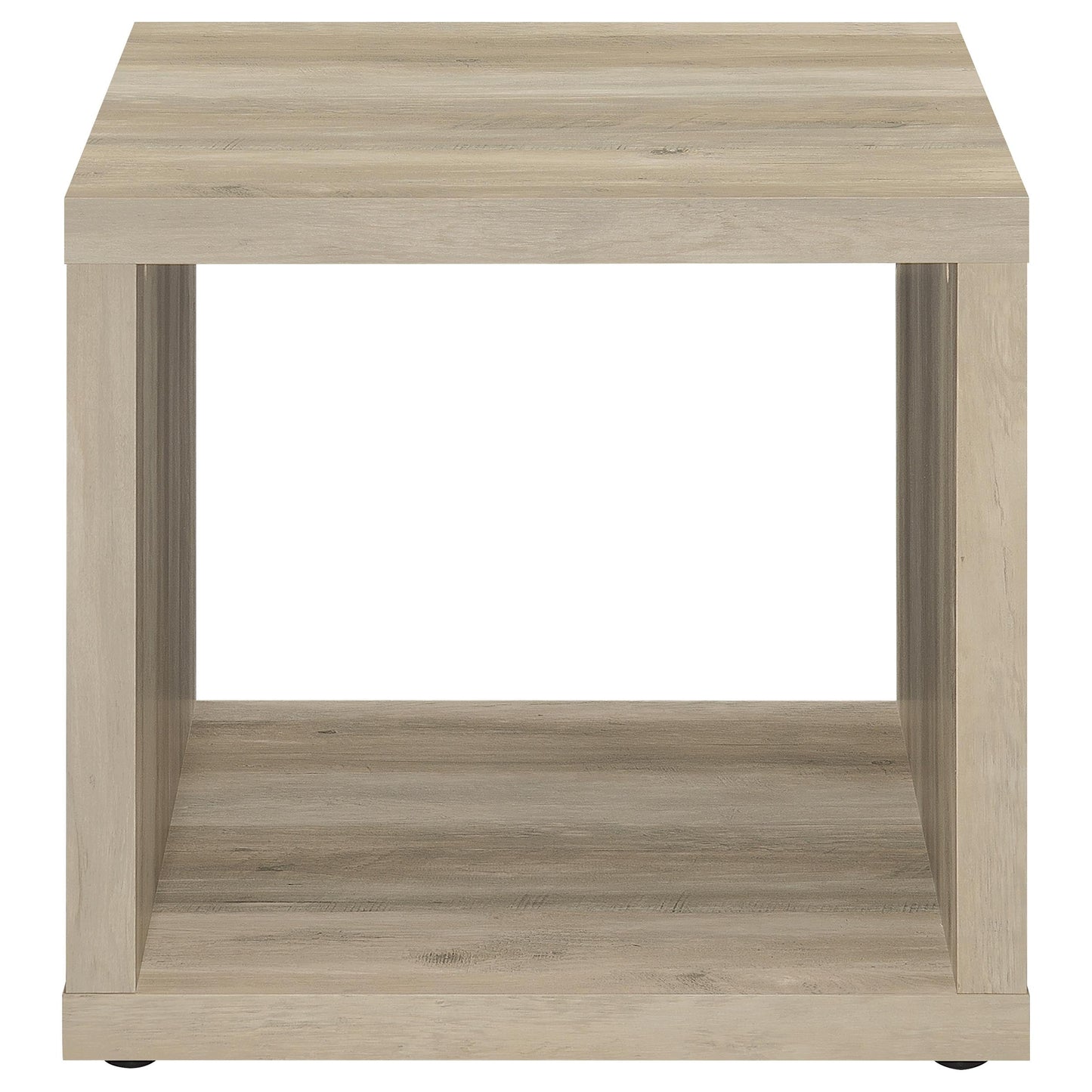 Frisco Square Engineered Wood Side End Table Distressed Pine