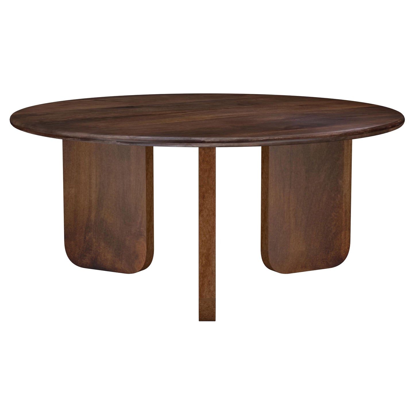 Dale Round Solid Mango Wood Coffee Table Brown