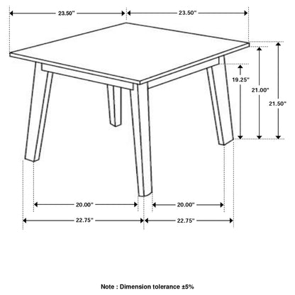 Bayhill Square Faux Marble Top End Table Black and White