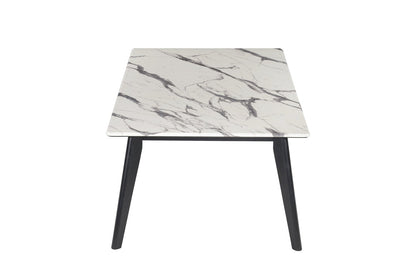 Bayhill Rectangle Faux Marble Top Coffee Table Black and White