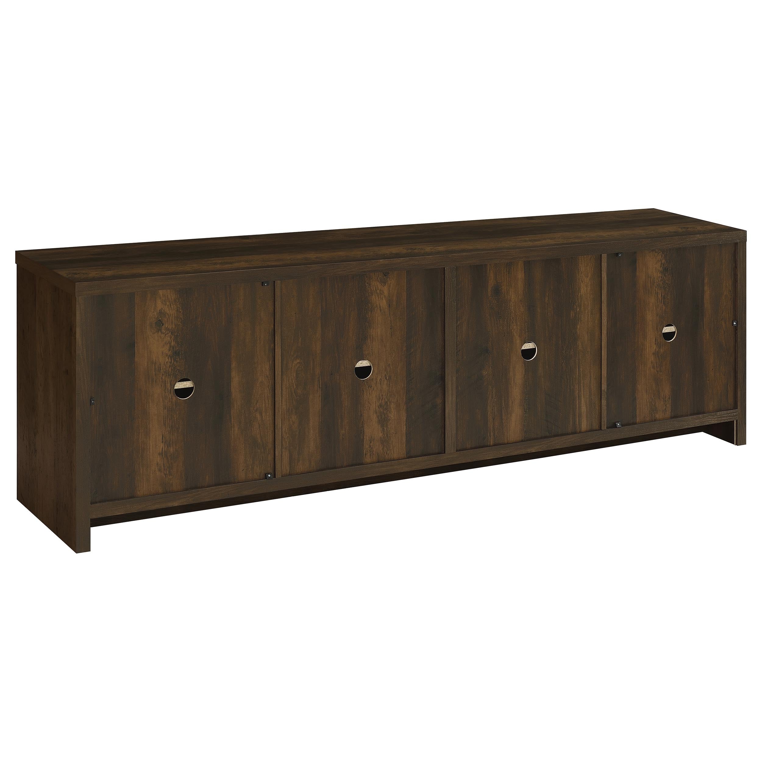 Laughlin 4-door Engineered Wood 78-inch TV Stand Dark Pine