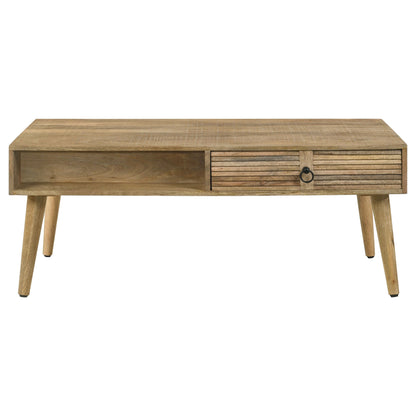 Zabel Rectangular 1-drawer Coffee Table Natural