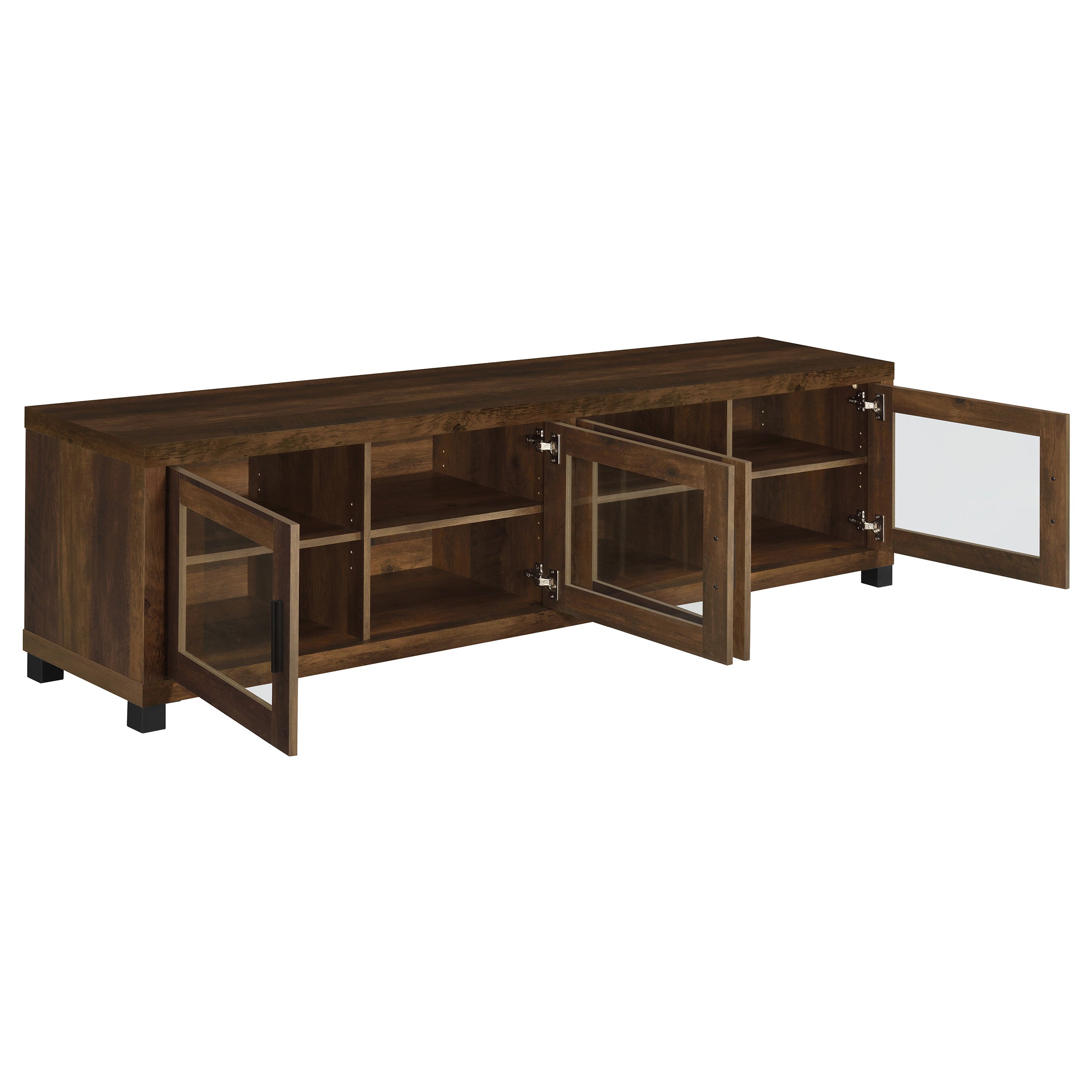 Sachin 3-piece Entertainment Center With 79" TV Stand Dark Pine