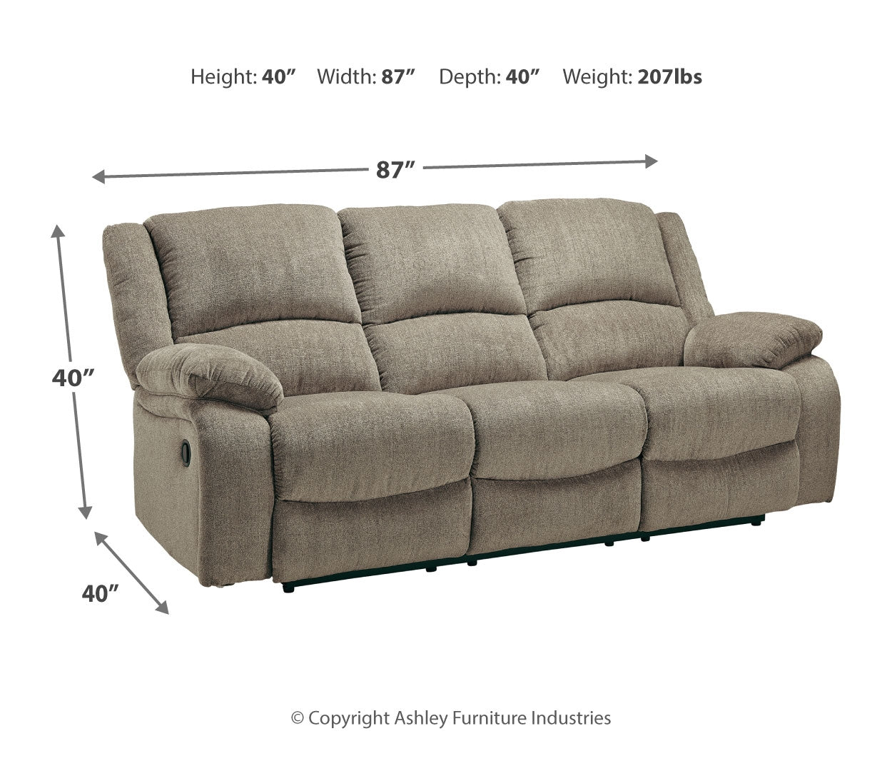 Draycoll Reclining Power Sofa