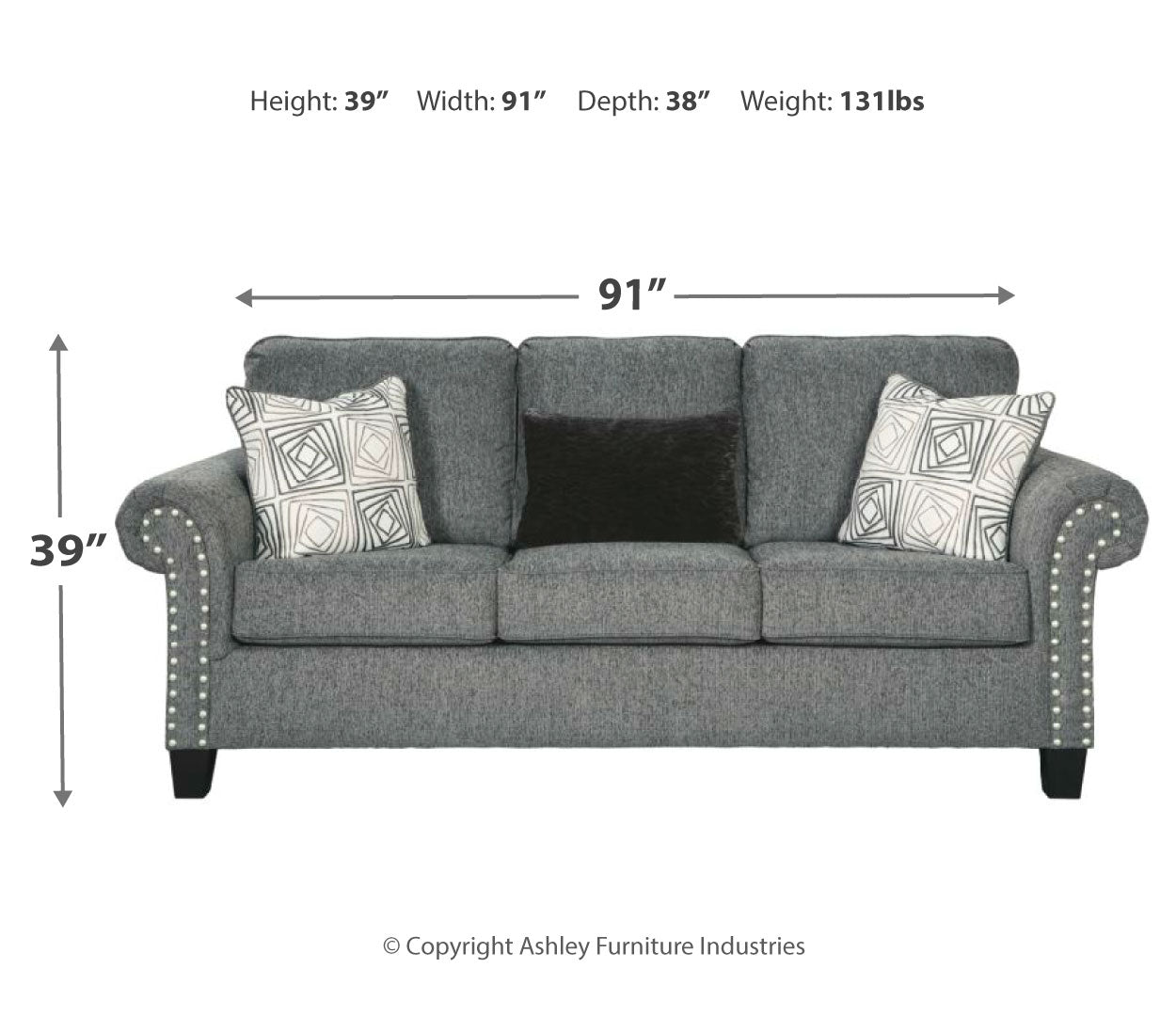 Agleno Sofa, Loveseat, Chair and Ottoman