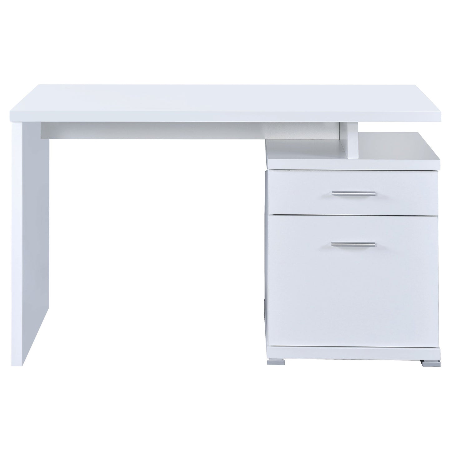 Irving 2-drawer Office Desk with Cabinet White