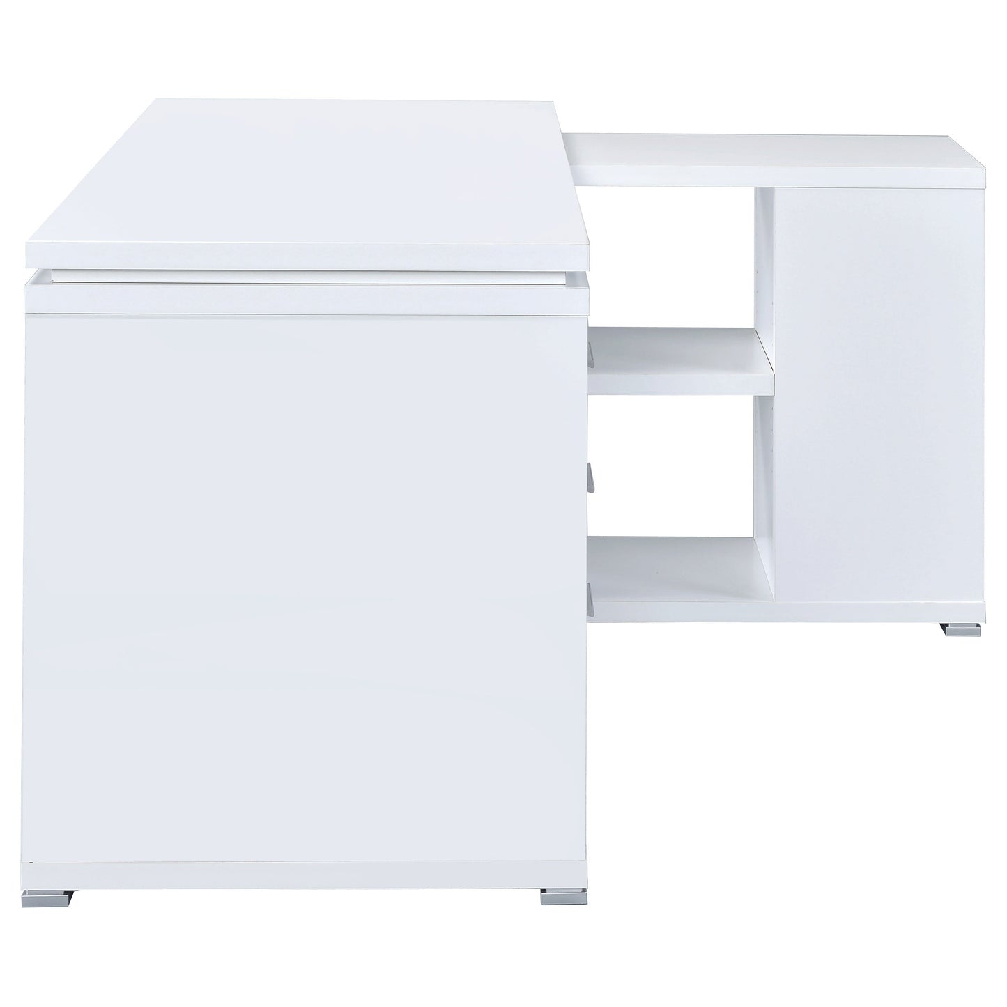 Yvette L-shape Office Desk White