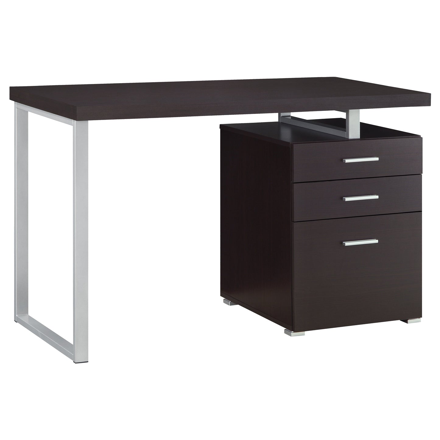 Brennan 3-drawer Office Desk Cappuccino