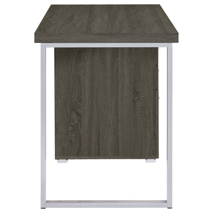 Brennan 3-drawer Office Desk Weathered Grey