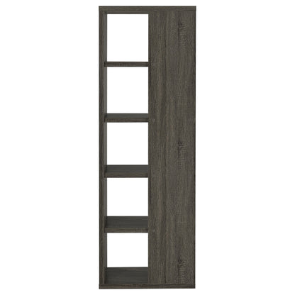 Harrison 5-tier Bookcase Weathered Grey