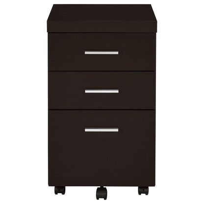 Skeena 3-drawer Mobile Storage Cabinet Cappuccino