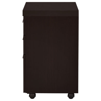 Skeena 3-drawer Mobile Storage Cabinet Cappuccino