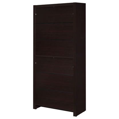 Skylar 5-shelf Bookcase with Storage Drawer Cappuccino