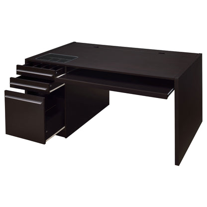 Halston 3-drawer Connect-it Office Desk Cappuccino