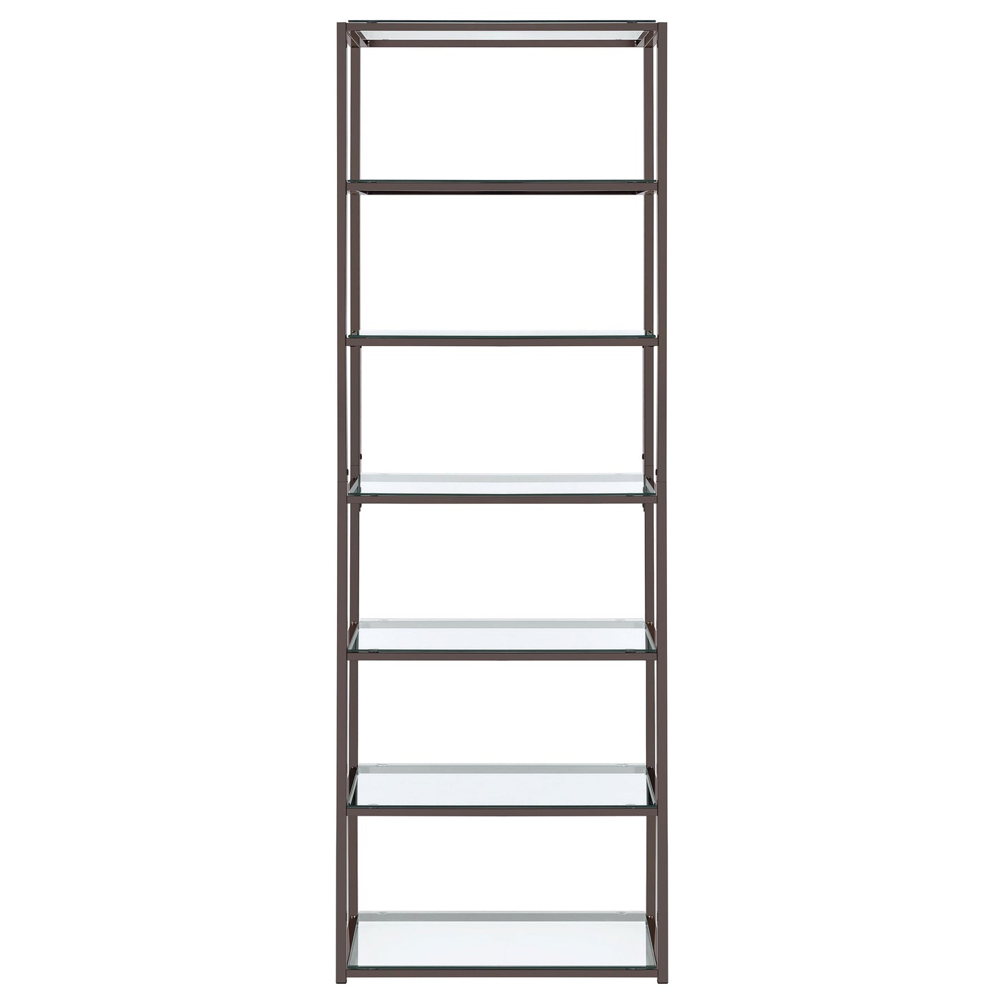 Kate 6-shelf Bookcase Black Nickel