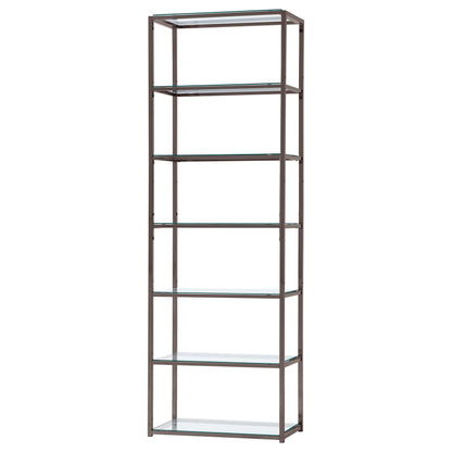 Kate 6-shelf Bookcase Black Nickel