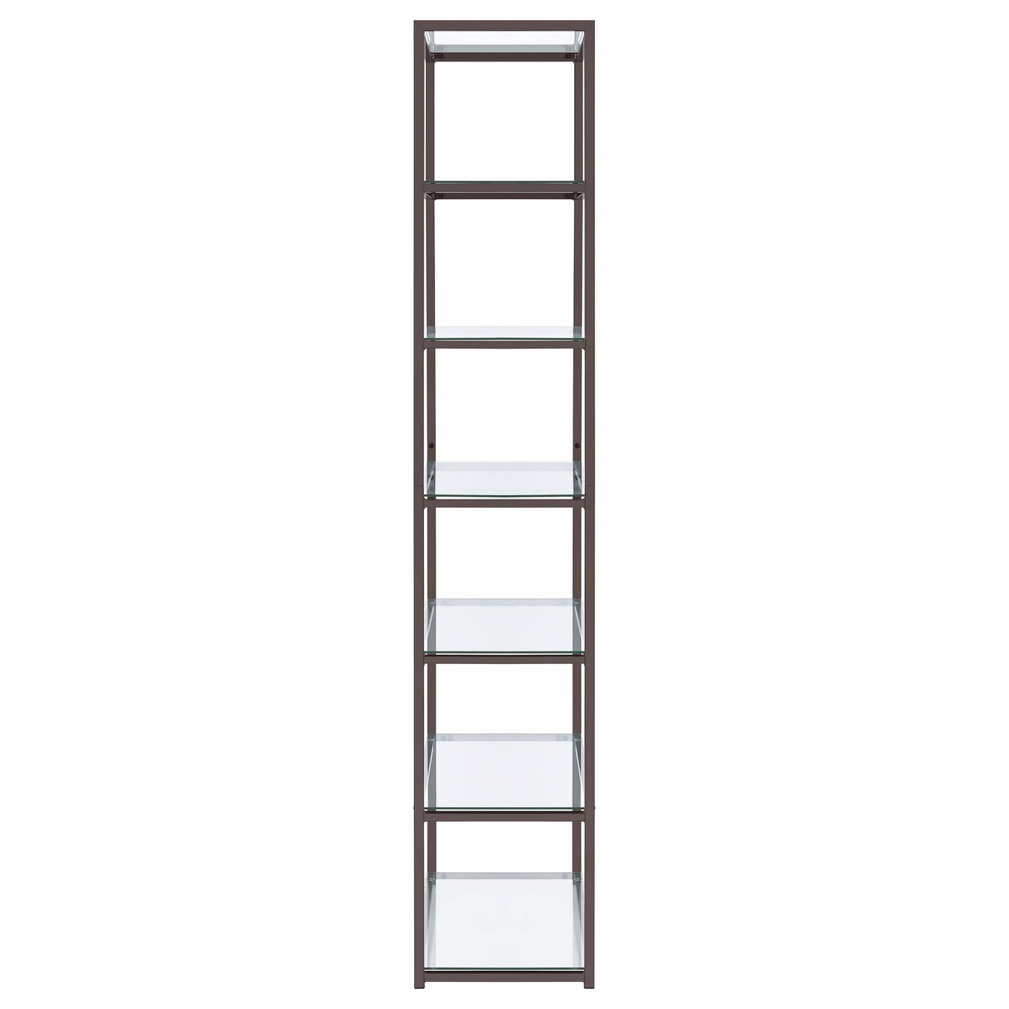 Kate 6-shelf Bookcase Black Nickel