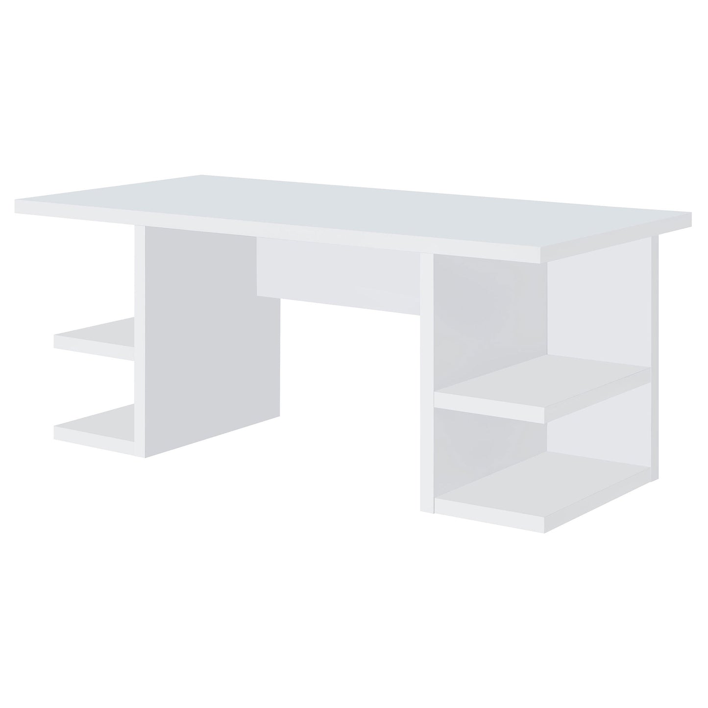 Alice Writing Desk White with Open Shelves