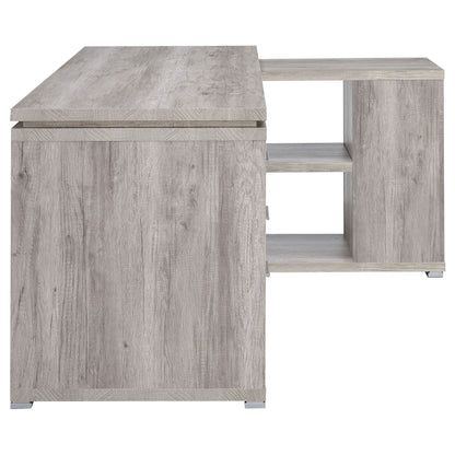 Yvette L-shape Office Desk Grey Driftwood