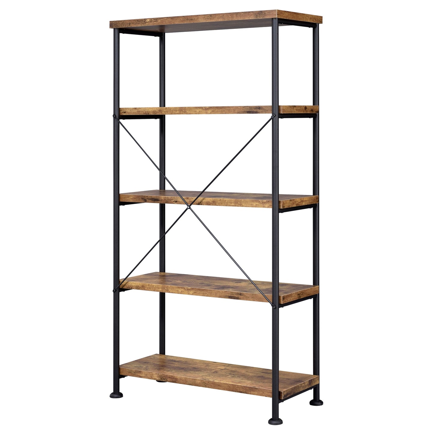 Analiese 4-shelf Bookcase Antique Nutmeg