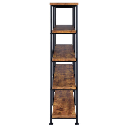 Analiese 4-shelf Open Bookcase Antique Nutmeg