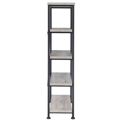 Analiese 4-shelf Bookcase Grey Driftwood