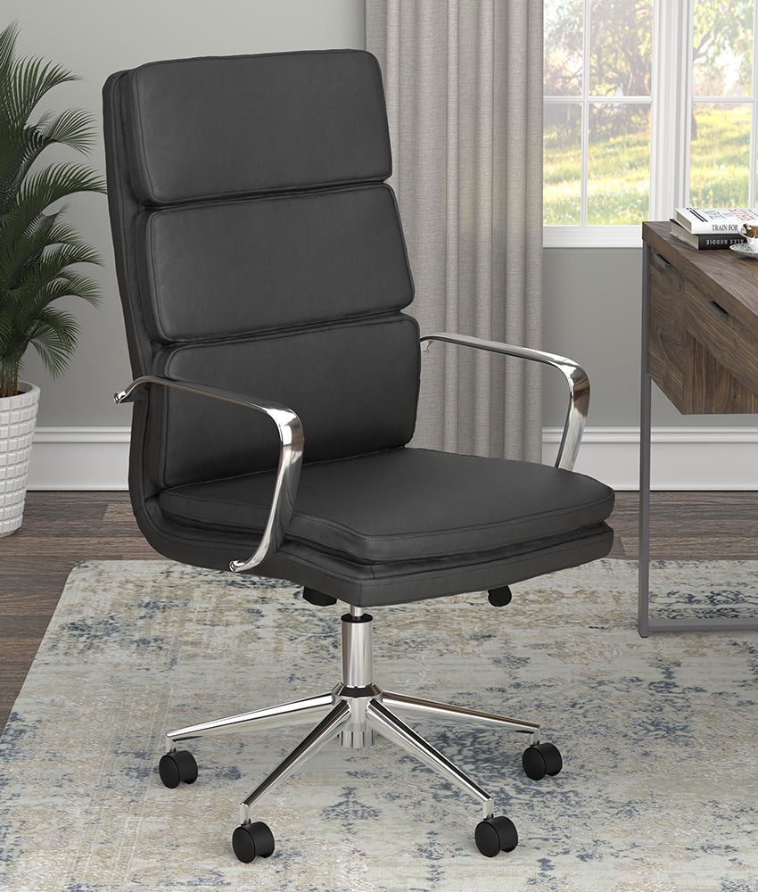 Ximena High Back Upholstered Office Chair Black