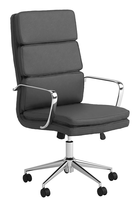 Ximena High Back Upholstered Office Chair Grey