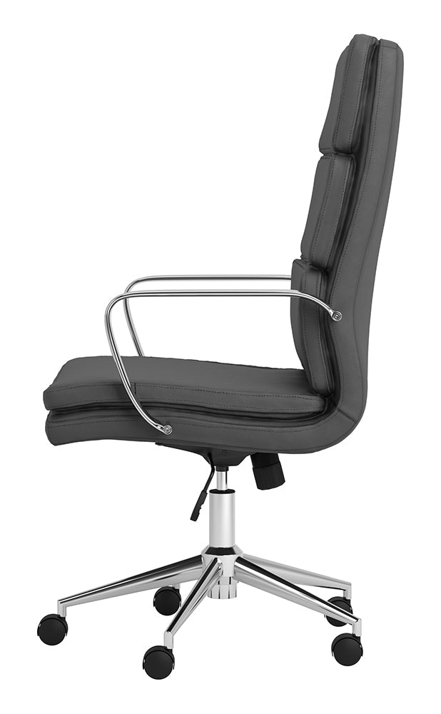 Ximena High Back Upholstered Office Chair Grey