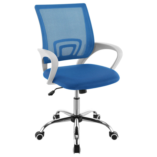 Felton Upholstered Adjustable Home Office Desk Chair Blue