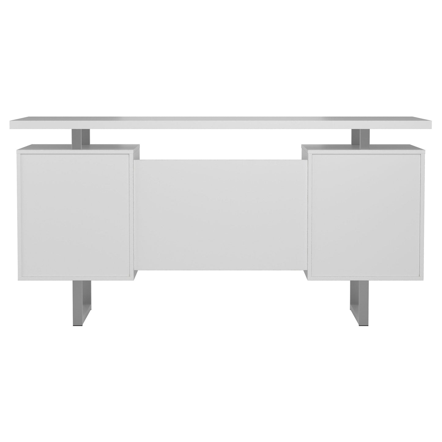 Lawtey Floating Top Office Desk White Gloss