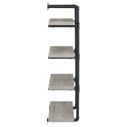 Elmcrest 24-inch Wall Shelf Black and Grey Driftwood