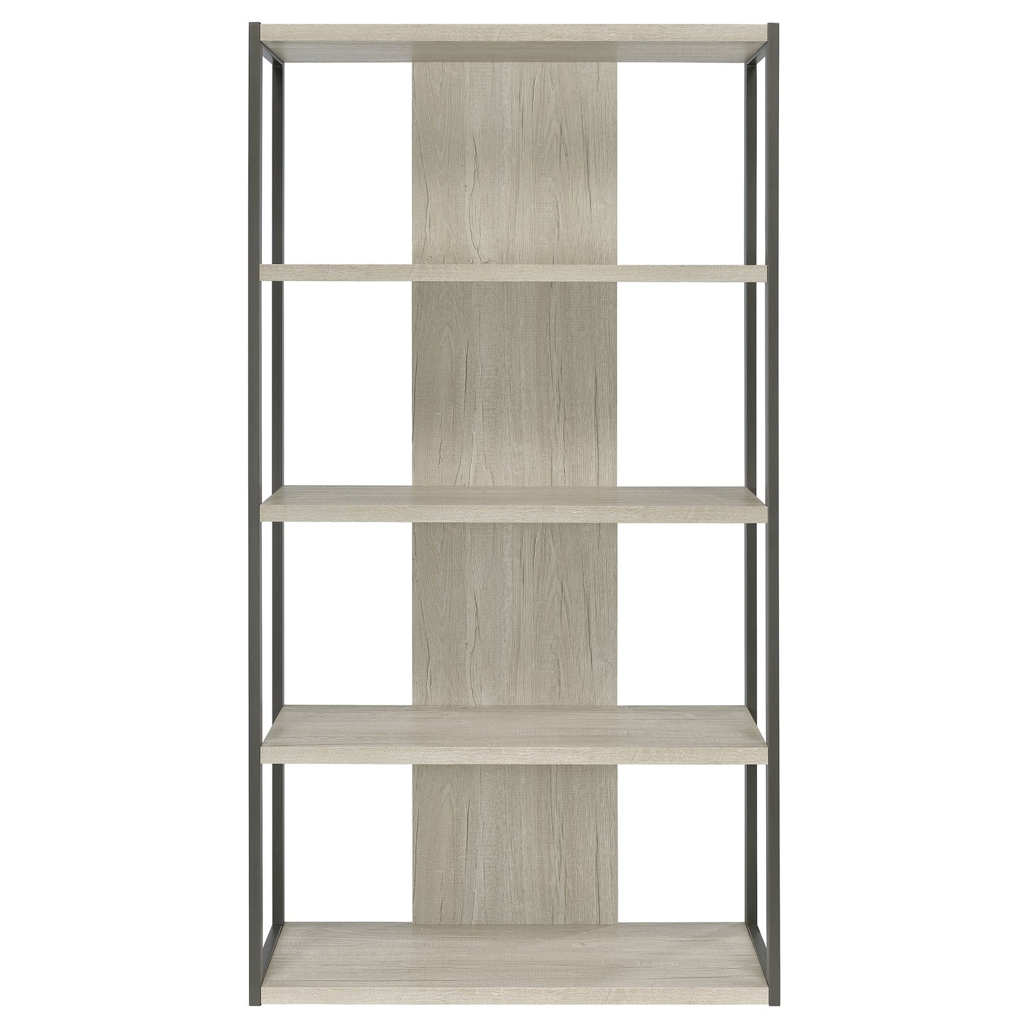 Loomis 4-shelf Bookcase Whitewashed Grey