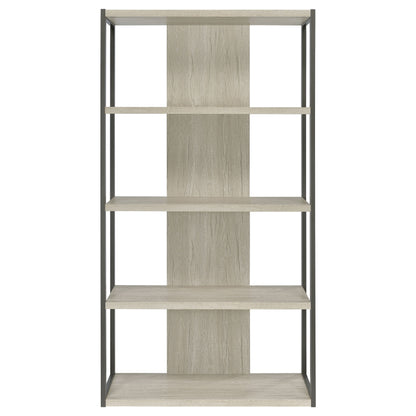 Loomis 4-shelf Bookcase Whitewashed Grey