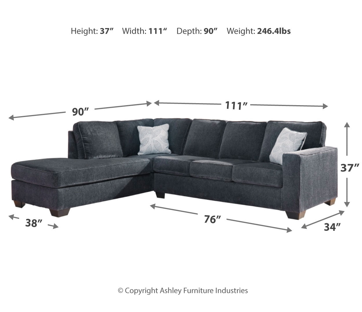 Altari 2-Piece Sectional with Ottoman