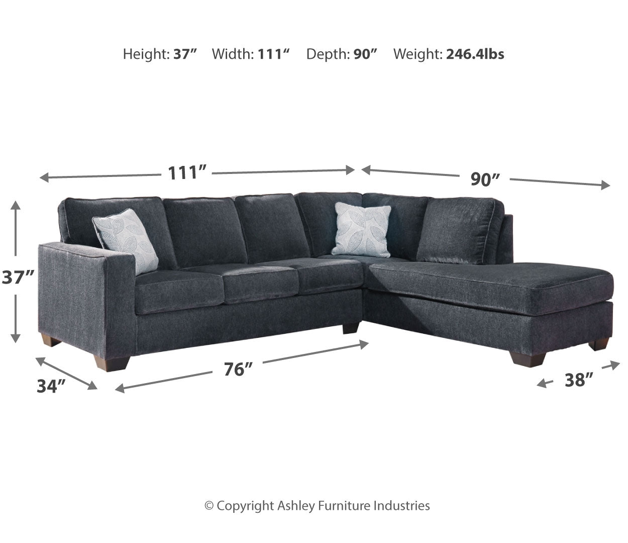 Altari 2-Piece Sectional with Ottoman