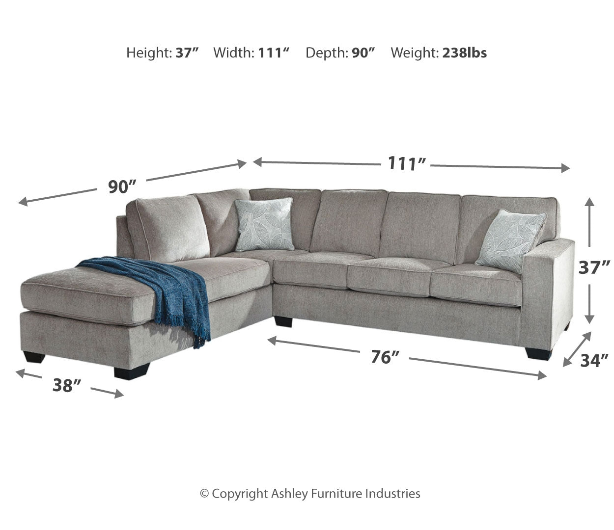 Altari 2-Piece Sectional with Ottoman