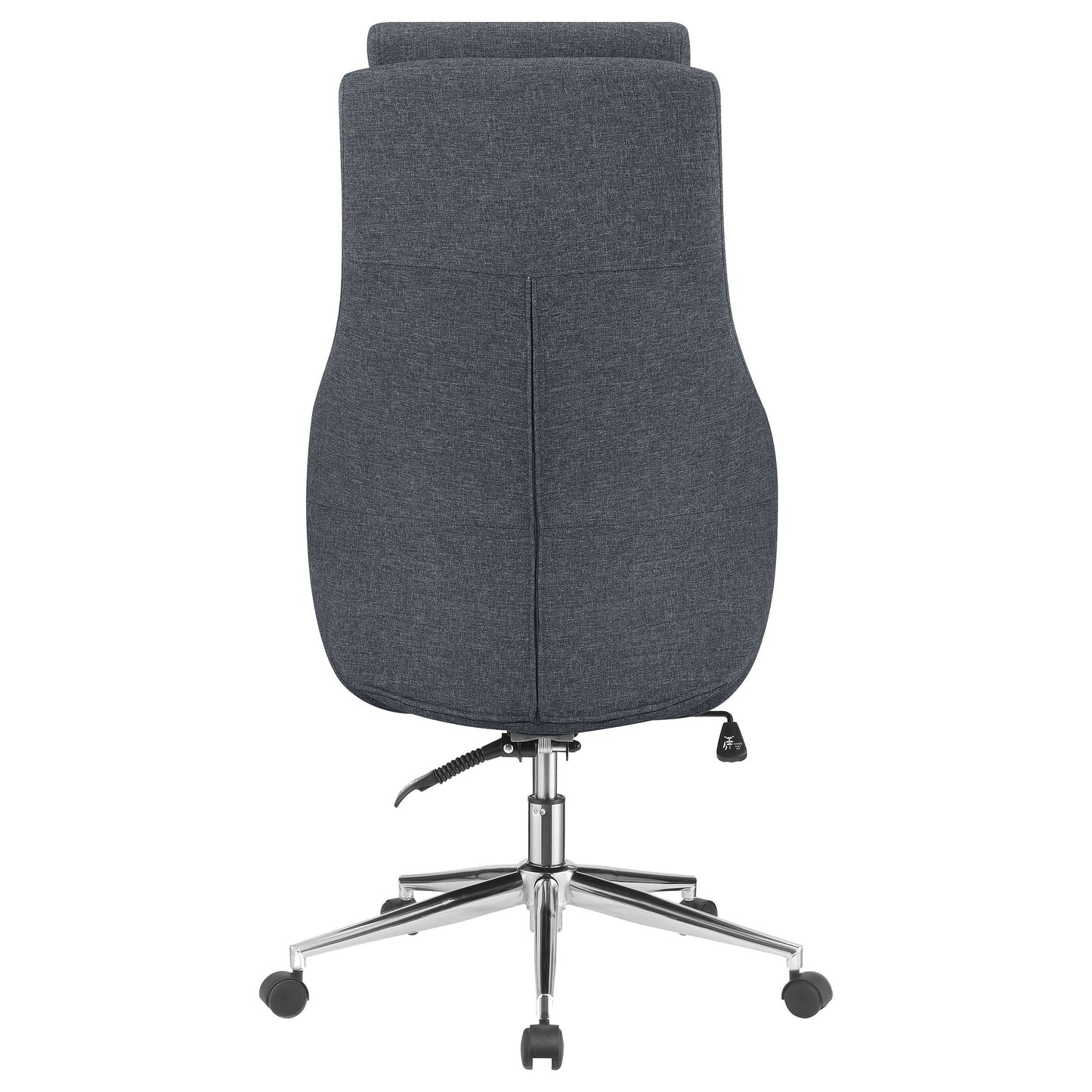 Cruz Upholstered Office Chair with Padded Seat Grey and Chrome