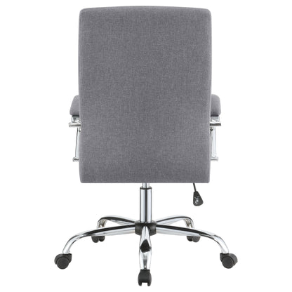 Abisko Upholstered Office Chair with Casters Grey and Chrome