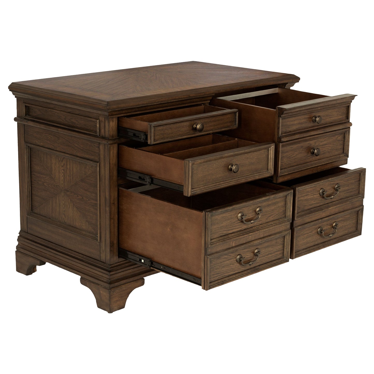 Hartshill 5-drawer File Cabinet Burnished Oak