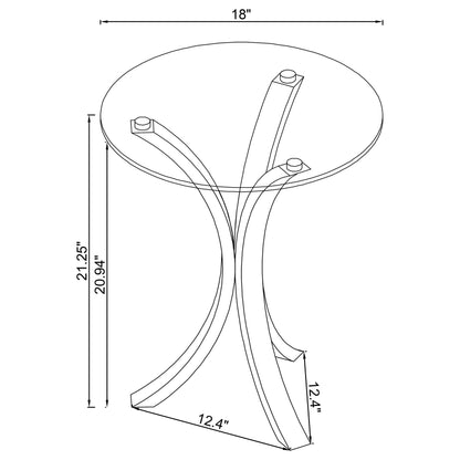 Laning Round Accent Table Clear