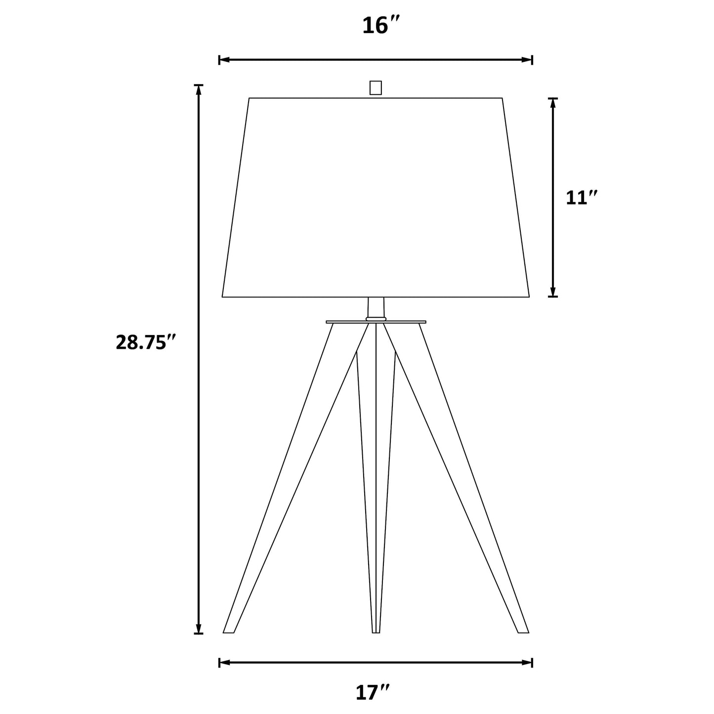 Sabat Tripod Base Table Lamp Black and Light Grey